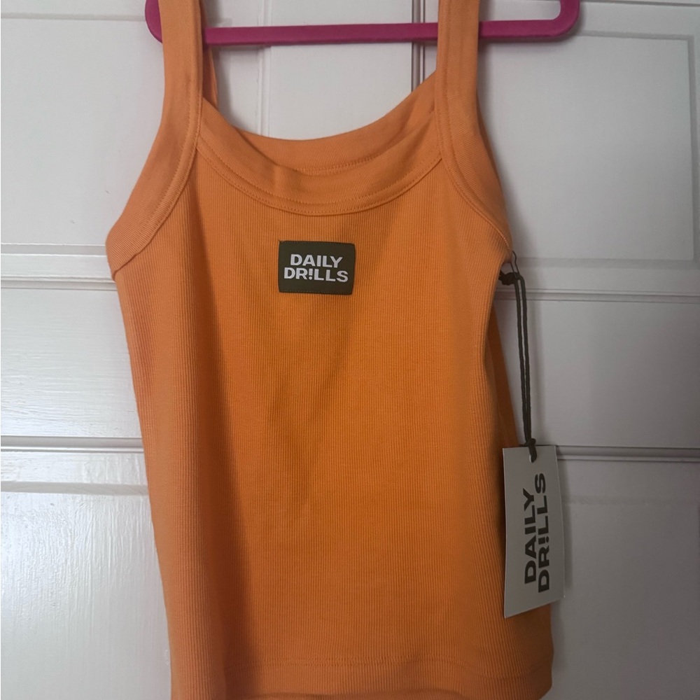Daily Drills Vibrant Orange Tank Top